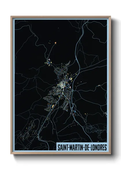 Une affiche de carte sur Saint-Martin-de-Londres