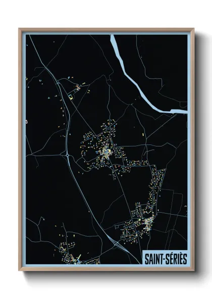 Une affiche de carte sur Saint-Sériès