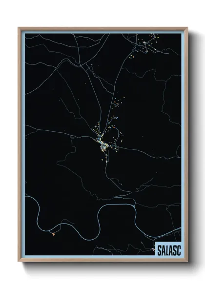 Une affiche de carte sur Salasc