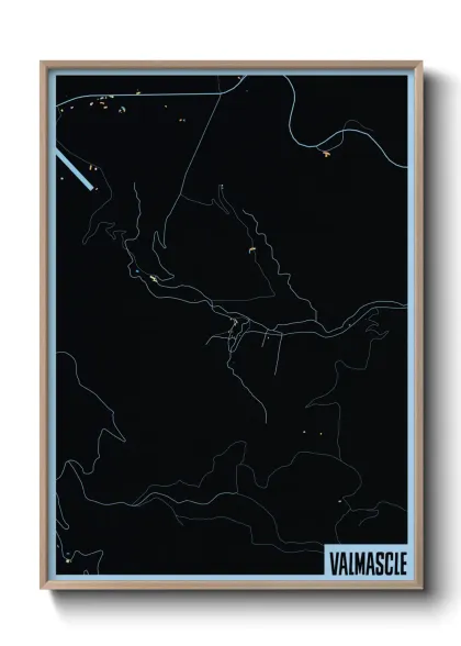 Une affiche de carte sur Valmascle