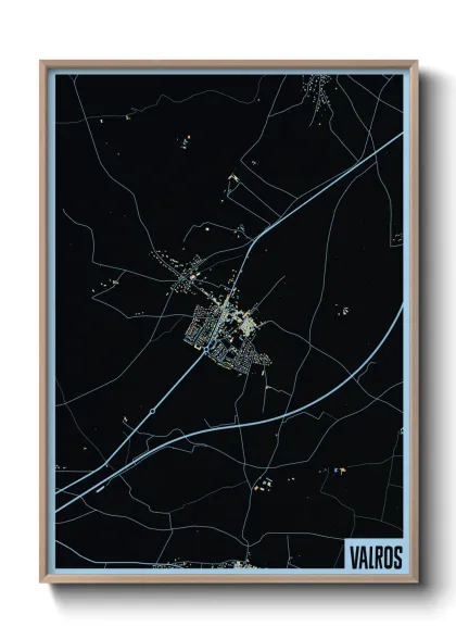 Une affiche de carte sur Valros