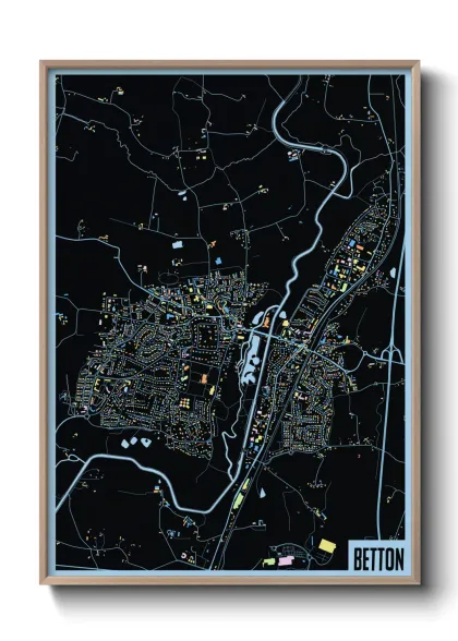 Une affiche de carte sur Betton