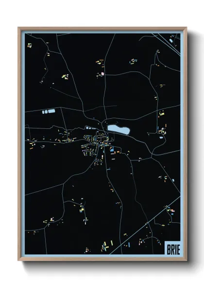Une affiche de carte sur Brie