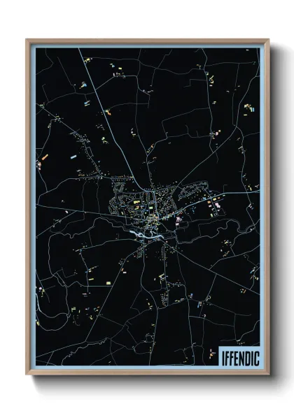 Une affiche de carte sur Iffendic