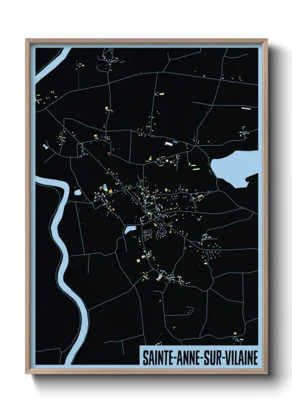 Une affiche de carte sur Sainte-Anne-sur-Vilaine