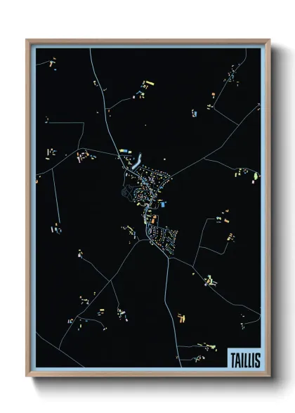 Une affiche de carte sur Taillis