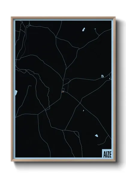 Une affiche de carte sur Aize