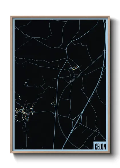 Une affiche de carte sur Celon