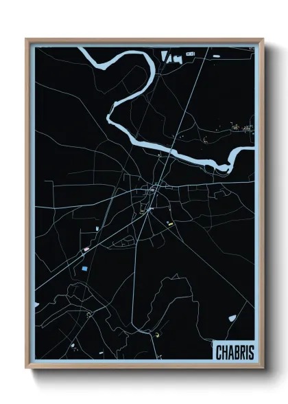 Une affiche de carte sur Chabris