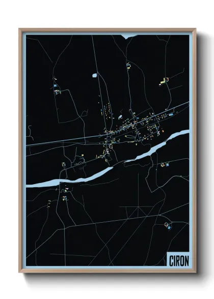 Une affiche de carte sur Ciron
