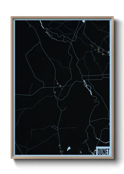 Une affiche de carte sur Dunet