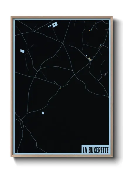 Une affiche de carte sur La Buxerette