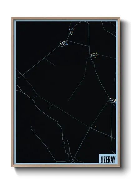 Une affiche de carte sur Lizeray