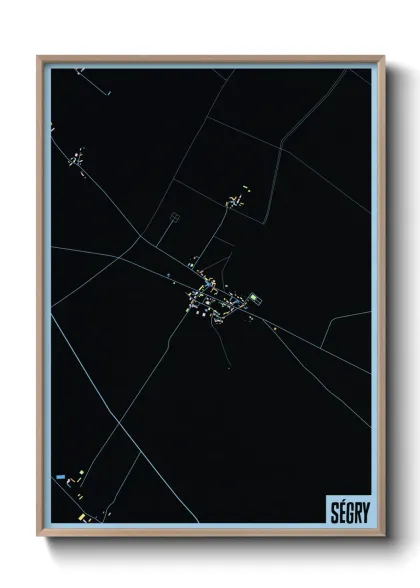 Une affiche de carte sur Ségry