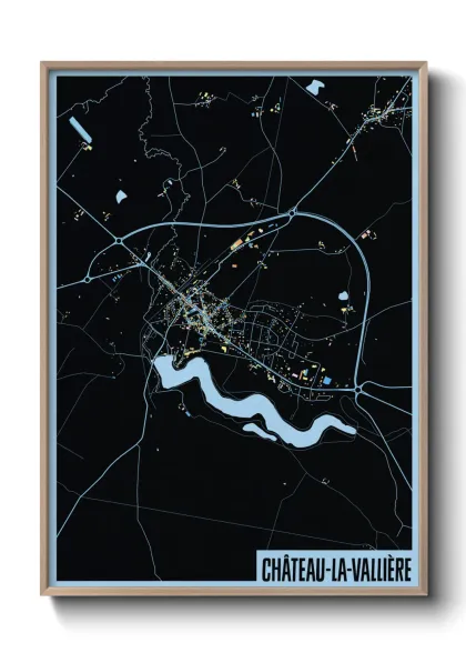 Une affiche de carte sur Château-la-Vallière