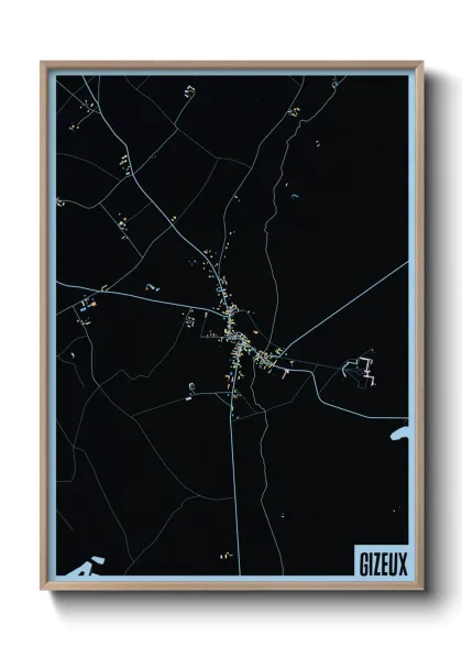 Une affiche de carte sur Gizeux