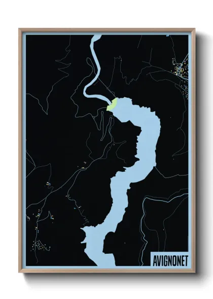 Une affiche de carte sur Avignonet