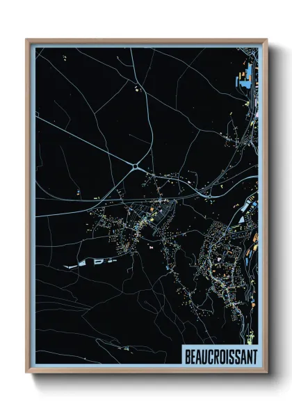 Une affiche de carte sur Beaucroissant
