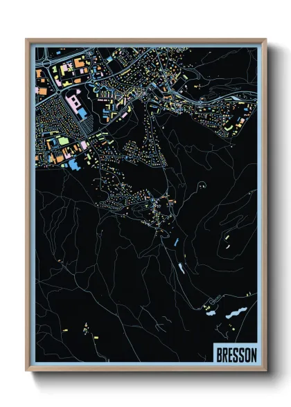 Une affiche de carte sur Bresson