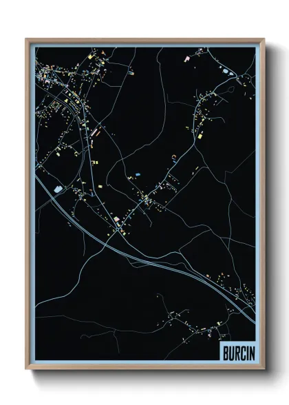 Une affiche de carte sur Burcin