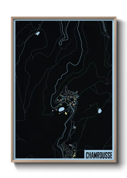 Une affiche de carte sur Chamrousse