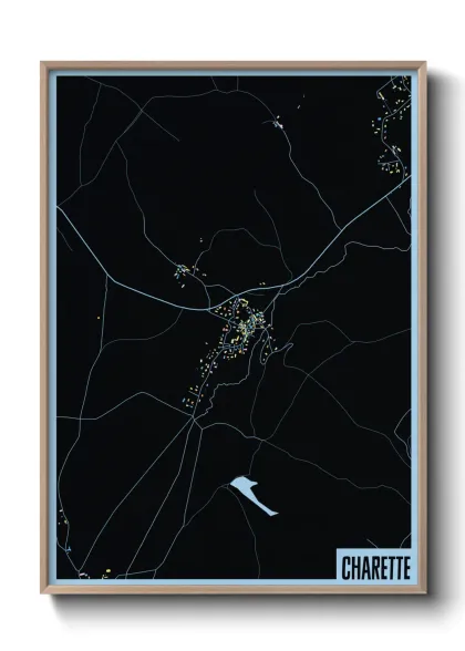 Une affiche de carte sur Charette