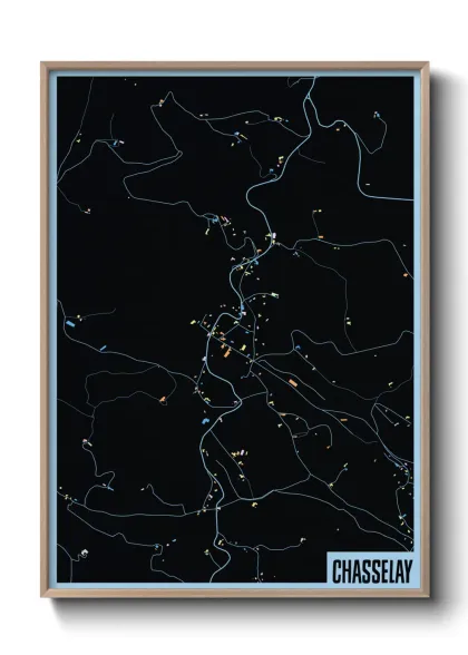 Une affiche de carte sur Chasselay