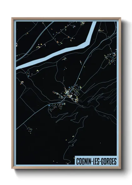 Une affiche de carte sur Cognin-les-Gorges