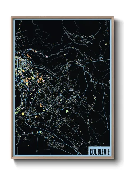 Une affiche de carte sur Coublevie