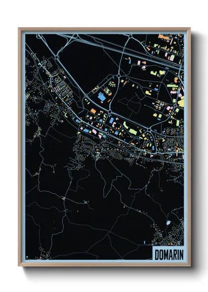 Une affiche de carte sur Domarin