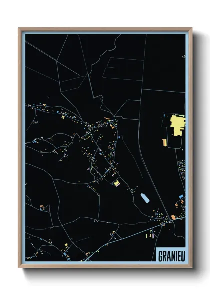 Une affiche de carte sur Granieu