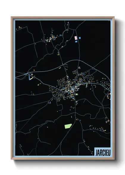 Une affiche de carte sur Jarcieu
