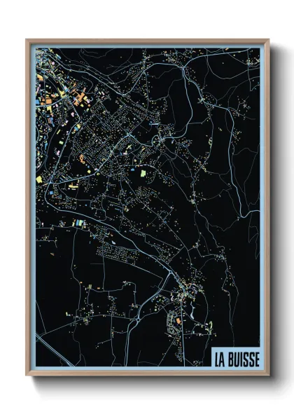 Une affiche de carte sur La Buisse