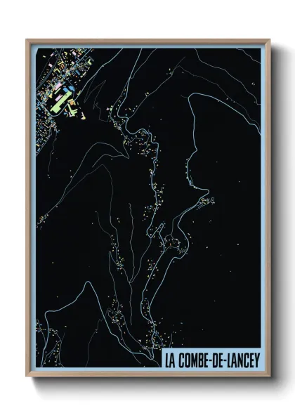 Une affiche de carte sur La Combe-de-Lancey