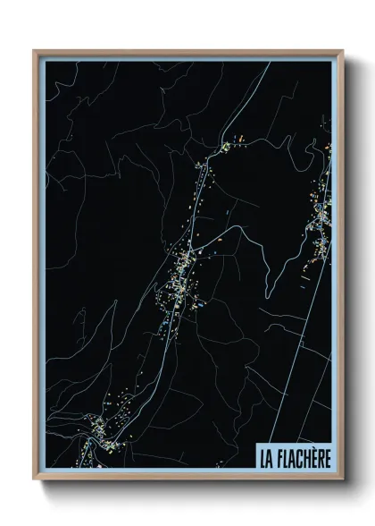 Une affiche de carte sur La Flachère