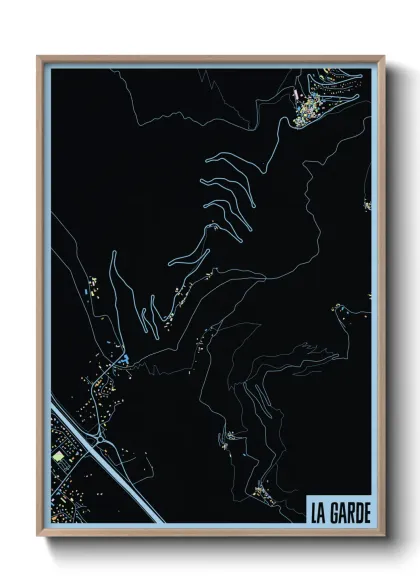 Une affiche de carte sur La Garde