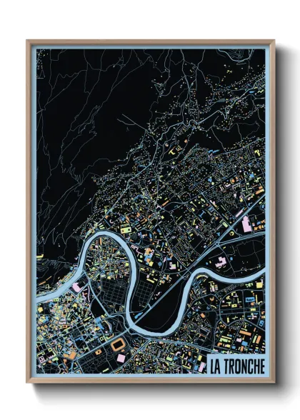 Une affiche de carte sur La Tronche