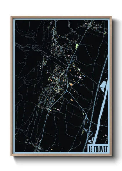 Une affiche de carte sur Le Touvet