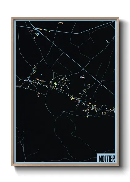Une affiche de carte sur Mottier