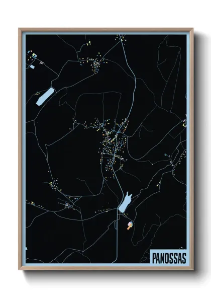 Une affiche de carte sur Panossas