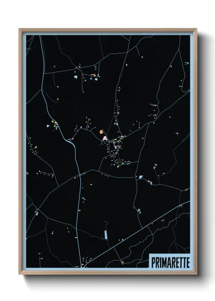 Une affiche de carte sur Primarette