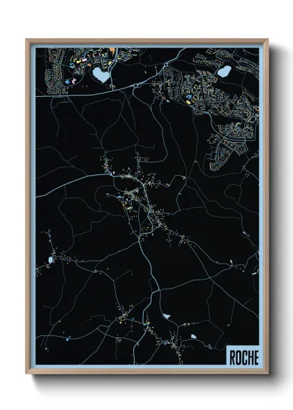 Une affiche de carte sur Roche