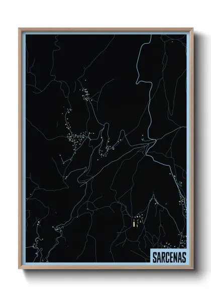 Une affiche de carte sur Sarcenas