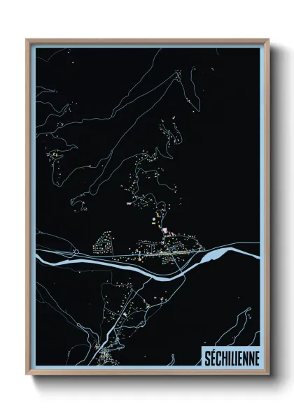 Une affiche de carte sur Séchilienne