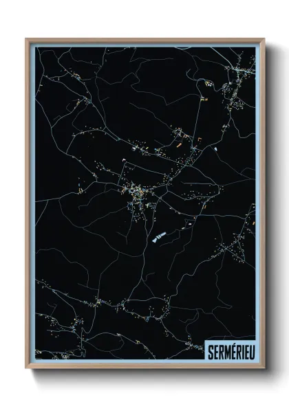 Une affiche de carte sur Sermérieu