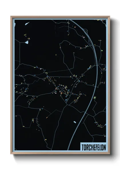 Une affiche de carte sur Torchefelon