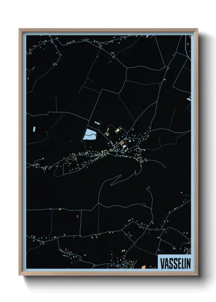Une affiche de carte sur Vasselin