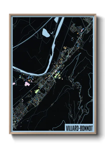 Une affiche de carte sur Villard-Bonnot