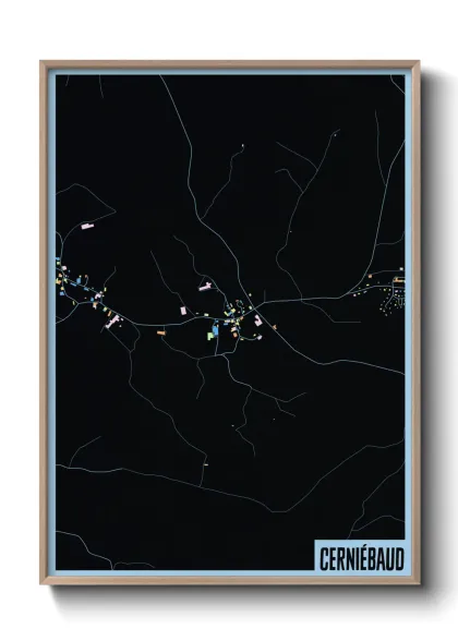 Une affiche de carte sur Cerniébaud