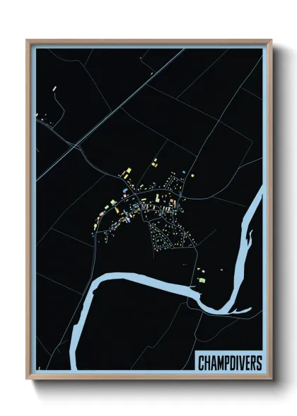 Une affiche de carte sur Champdivers